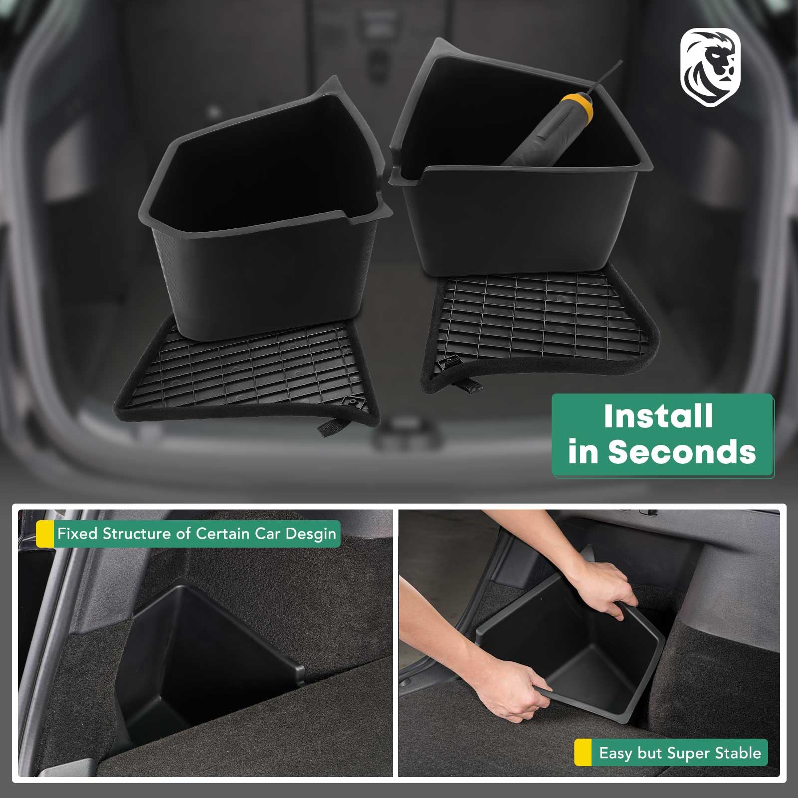 Amazon.com: YHTAUTO 2 Pcs Trunk Side Organizer Storage Box with